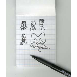 	Sketch dei redattori della rivista  Mongolia a Forte dei Marmi 2014	